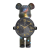 Годинник настінний DIY Bearbrick "Космічний ведмідь" з LED-підсвіткою 60×31 см